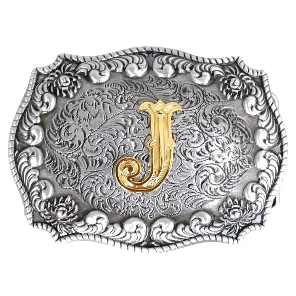 3708 Western Cowboy 3D Letter?Initial alphabet Belt Buckle A~Zexcept H